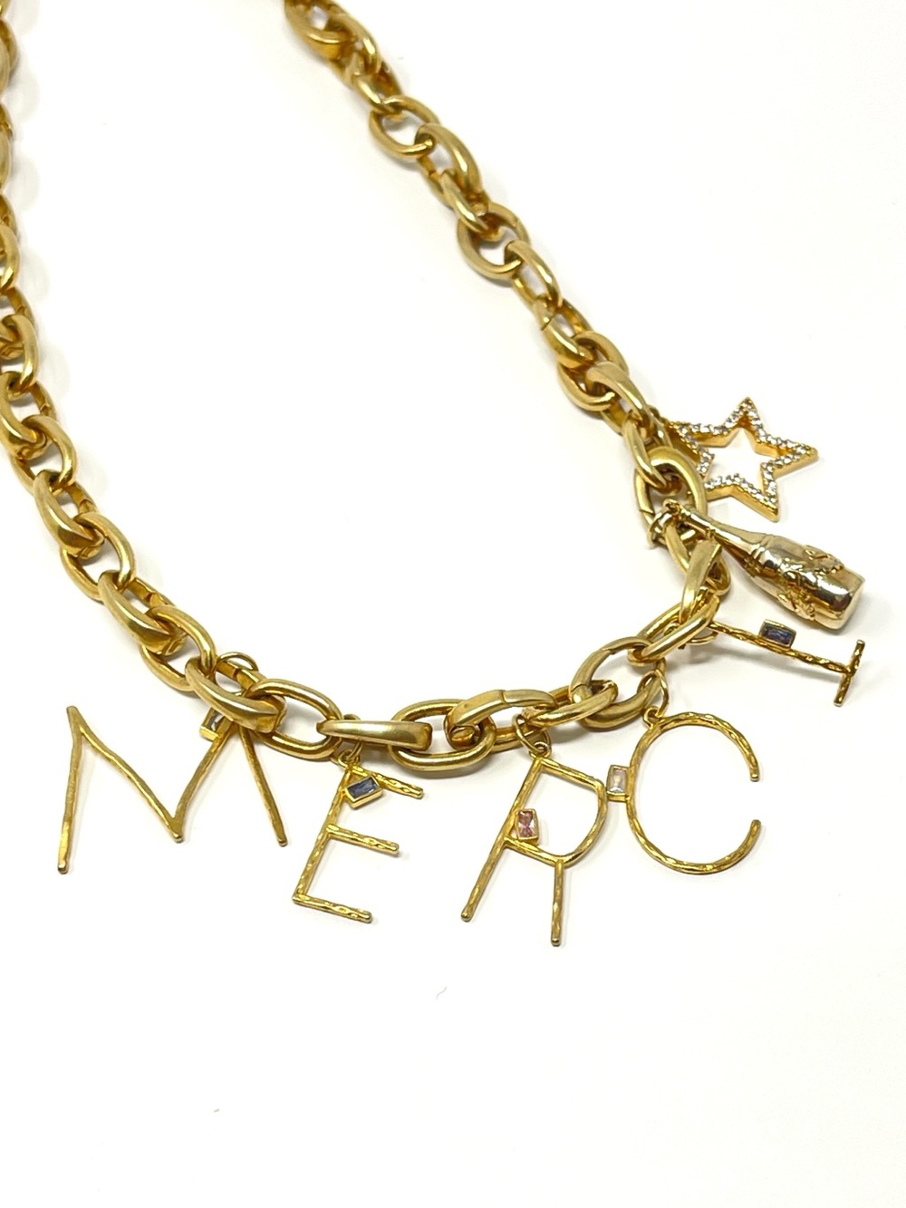 New Anthropologie Gold Charm Necklace - Picture 3 of 5